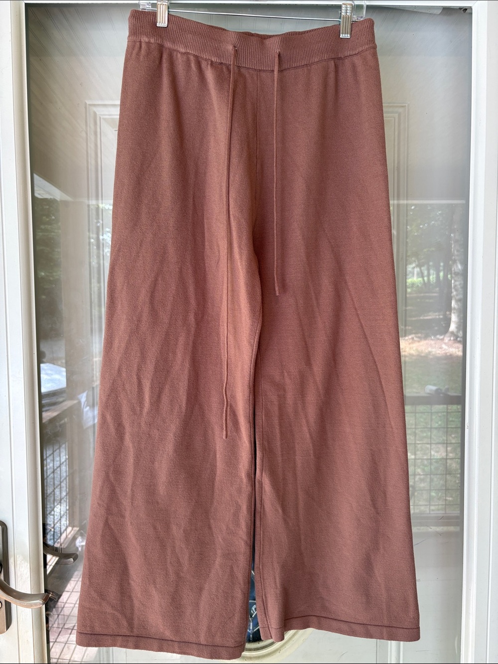 Women’s Wide-Leg Knit Pants in Dusty Rose